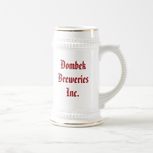 Dombek Breweries Inc.のよいビールf… -カスタマイズ ビールジョッキ (右)