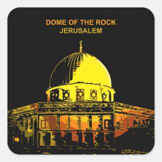 Dome of the Rock:エルサレムのハートビートステッカー スクエアシール
