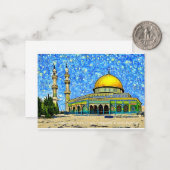 Dome of the Rock, Al-Aqsa an Eid Mubarak Card ノートカード (正面/裏面インサイチュ)