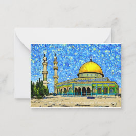 Dome of the Rock, Al-Aqsa an Eid Mubarak Card ノートカード