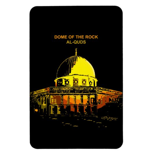 Dome of the Rock: Al-Quds's Heartbeat Flexible マグネット (縦)