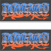 Domenico Vorname Name Graffiti Aufkleber Sticker シール (正面)