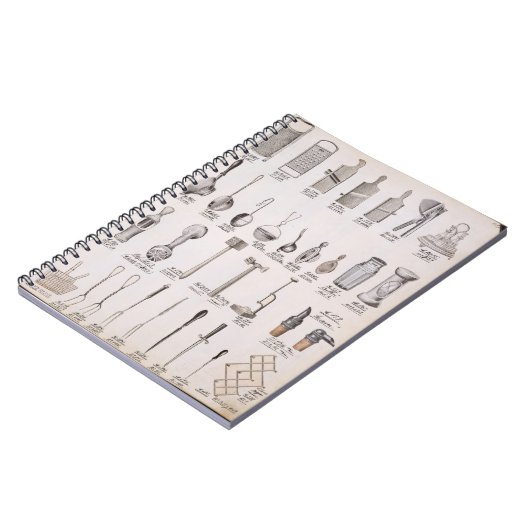 domestの販売目録からの台所道具、 ノートブック (左側)