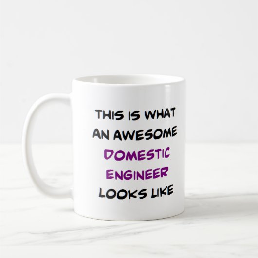 domestic engineer, awesome コーヒーマグカップ (左)