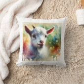 Domestic Goat 300724AREF118 - Watercolor クッション (ブランケット)