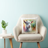 Domestic Goat 300724AREF118 - Watercolor クッション (椅子)