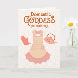 Domestic Goddess (in Training) – Funny Retro Apron カード