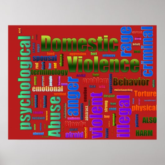 Domestic Violence Abuse Related Text ポスター (正面)
