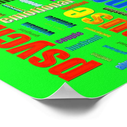 Domestic Violence Abuse Related Text ポスター (角)