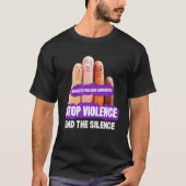 Domestic Violence Awareness Stop Violence End Sile Tシャツ (正面)