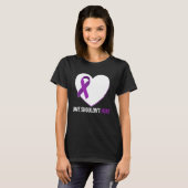 Domestic Violence Awareness Survivor  Heart Tシャツ (正面フル)
