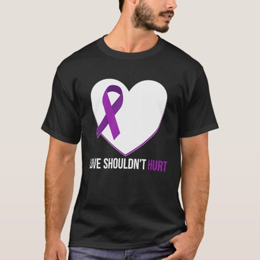 Domestic Violence Awareness Survivor  Heart Tシャツ (正面)
