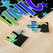 「DOMINIC」名、おもしろい「ハッピーバースデー」 ジグソーパズル (側面)