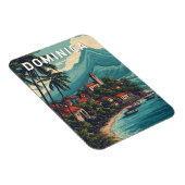 Dominica Illustration Travel Art Vintage マグネット (右側)