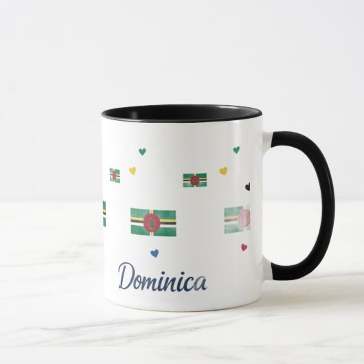 Dominica Roots Pattern Mug | Caribbean Flag マグカップ (右)