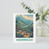 Dominica Travel Art Vintage ポストカード (スタンド正面)