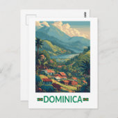 Dominica Travel Art Vintage ポストカード (正面/裏面)