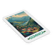 Dominica Travel Art Vintage マグネット (右側)