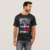 Dominican Happiest When Im In The Dominican Republ Tシャツ (正面フル)