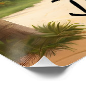 Dominican Republic Beach Travel Poster ポスター (コーナー)