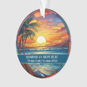 Dominican Republic Beach Vacation オーナメント (正面)
