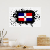Dominican Republic Flag ポスター (キッチン)