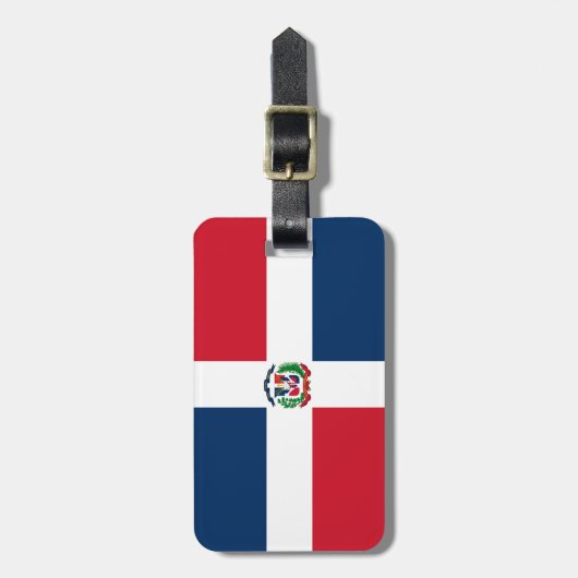 Dominican Republic flag  ラゲッジタグ (正面縦)