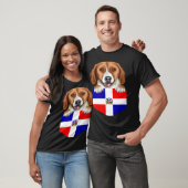 Dominican Republic Flag American Foxhound Dog In P Tシャツ (ユニセックス)