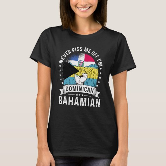 Dominican Republic Flag Bahamas Grown  Humor Pride Tシャツ (正面)