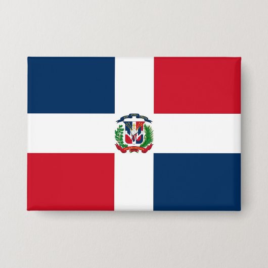 Dominican Republic Flag Bandera Dominicana Button 缶バッジ (正面)