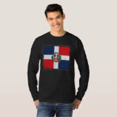 Dominican Republic Flag Dominicana Latina Latino R Tシャツ (正面フル)