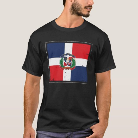 Dominican Republic Flag Dominicana Latina Latino R Tシャツ (正面)