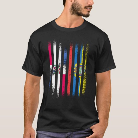 Dominican Republic Flag Ecuador Grown Country Flag Tシャツ (正面)