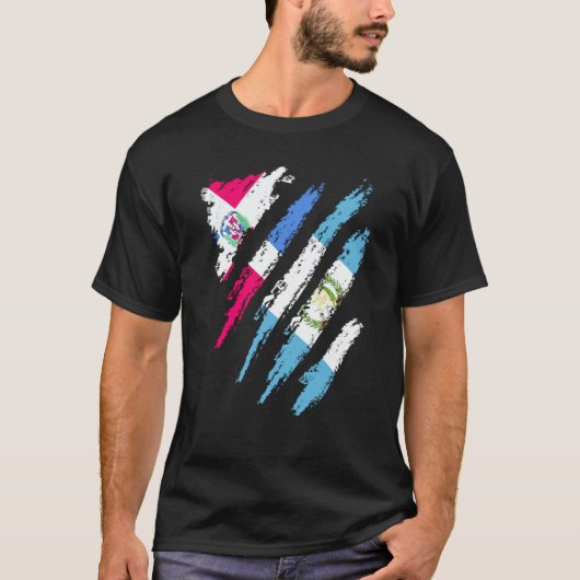 Dominican Republic Flag Guatemala Grown Country St Tシャツ (正面)