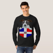 Dominican Republic Flag Italian Greyhound Dog In P Tシャツ (正面フル)