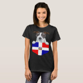Dominican Republic Flag Italian Greyhound Dog In P Tシャツ (正面フル)