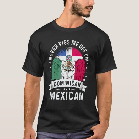 Dominican Republic Flag Mexico Grown  Humor Pride Tシャツ (正面)
