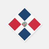 Dominican Republic flag Paper Napkin スタンダードカクテルナプキン (角)
