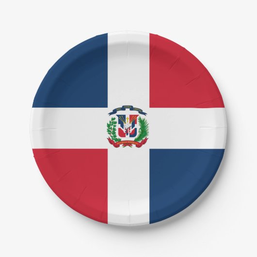 Dominican Republic flag Paper Plate ペーパープレート (正面)