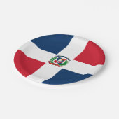 Dominican Republic flag Paper Plate ペーパープレート (アングル)
