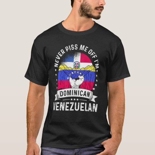 Dominican Republic Flag Venezuela Grown  Humor Pri Tシャツ (正面)