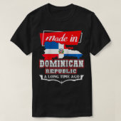 Dominican Republic Long Ago  Country Flag  DR Nati Tシャツ (デザイン正面)