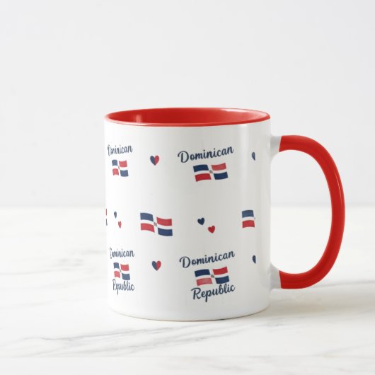 -Dominican Roots Pattern Mug | Caribbean Flag マグカップ (右)