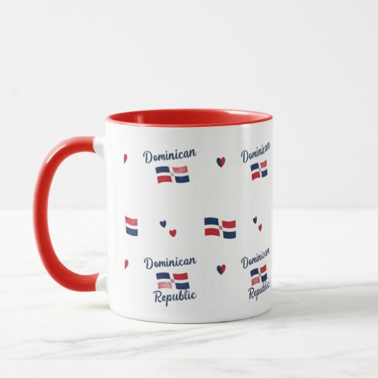-Dominican Roots Pattern Mug | Caribbean Flag マグカップ (左)