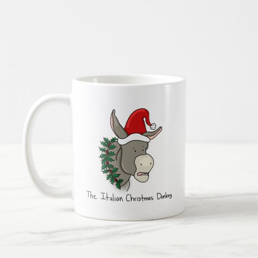 Dominickイタリアンなクリスマスのろば コーヒーマグカップ (左)