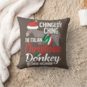 Dominick The Christmas Donkey Italian Christmas Do クッション (ブランケット)