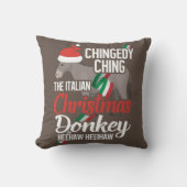 Dominick The Christmas Donkey Italian Christmas Do クッション (正面)