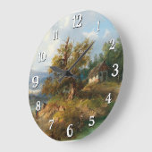 Dominik Schufried山の景色と… ラージ壁時計 (傾斜)