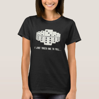 Domino Effect Falling Domino Tiles Retro Board Gam Tシャツ