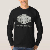 Domino Effect Falling Domino Tiles Retro Board Gam Tシャツ (正面)
